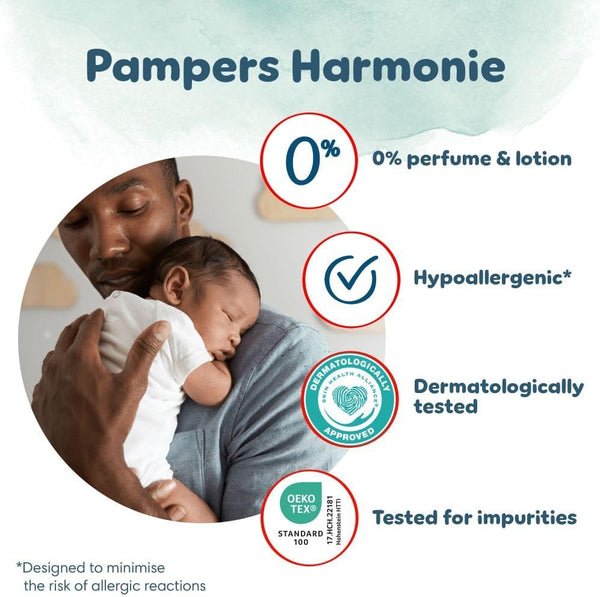 Pampers Harmonie Nappy Pants Size 6, 132 Nappies, 15kg+, Monthly Pack, Gentle Skin Protection and 360° Comfort Fit