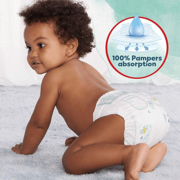Pampers Harmonie Nappy Pants Size 4, 168 Nappies, 9kg-15kg, Monthly Pack, Gentle Skin Protection and 360° Comfort Fit