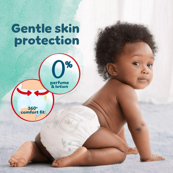 Pampers Harmonie Nappy Pants Size 6, 132 Nappies, 15kg+, Monthly Pack, Gentle Skin Protection and 360° Comfort Fit